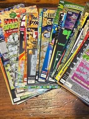 2lb of USED PA lottery scratch-off tickets